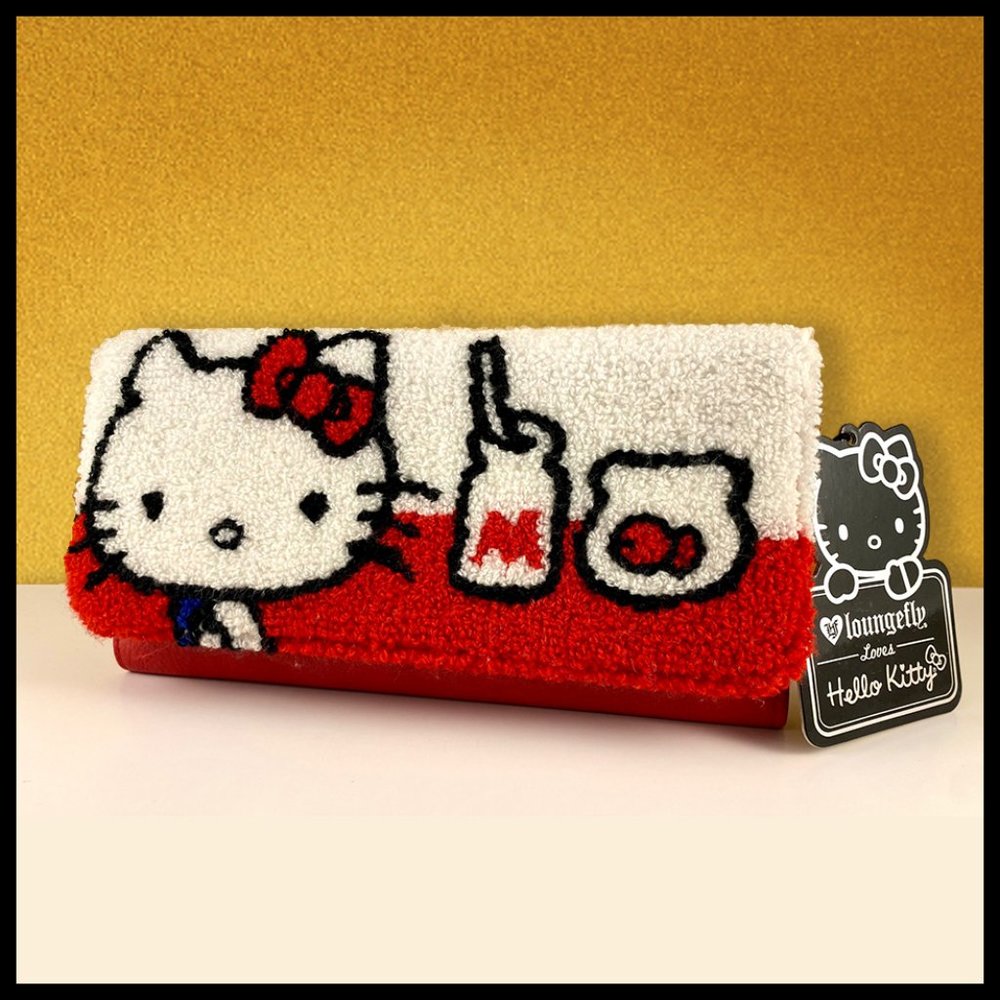 Loungefly Hello Kitty Milk and Fish Bowl Trifold Wallet